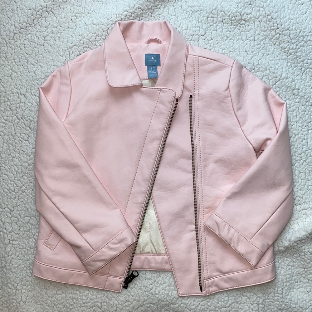 Light pink pleather jacket (size 4 girls)